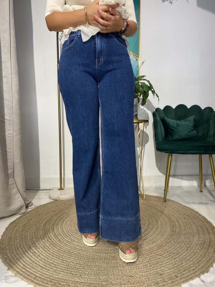 Jeans bajo cinco bolsillos