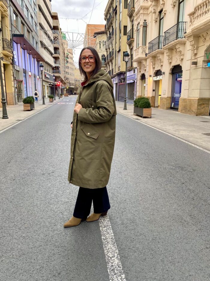 Parka kaki forrada pelito