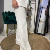 Pantalón pinza blanco de vestir - Imagen 2