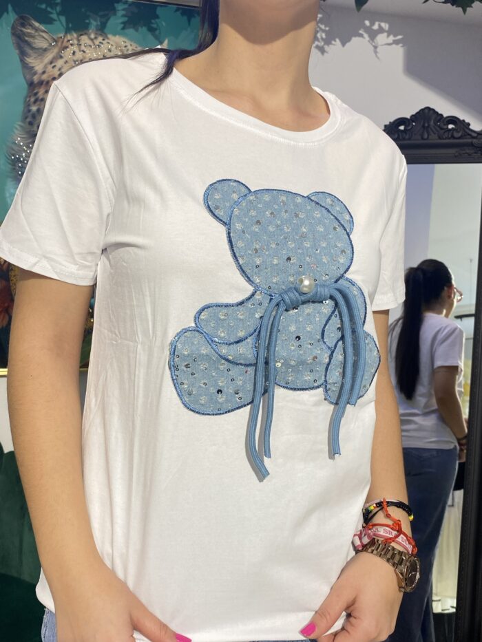 Camiseta oso pedrería