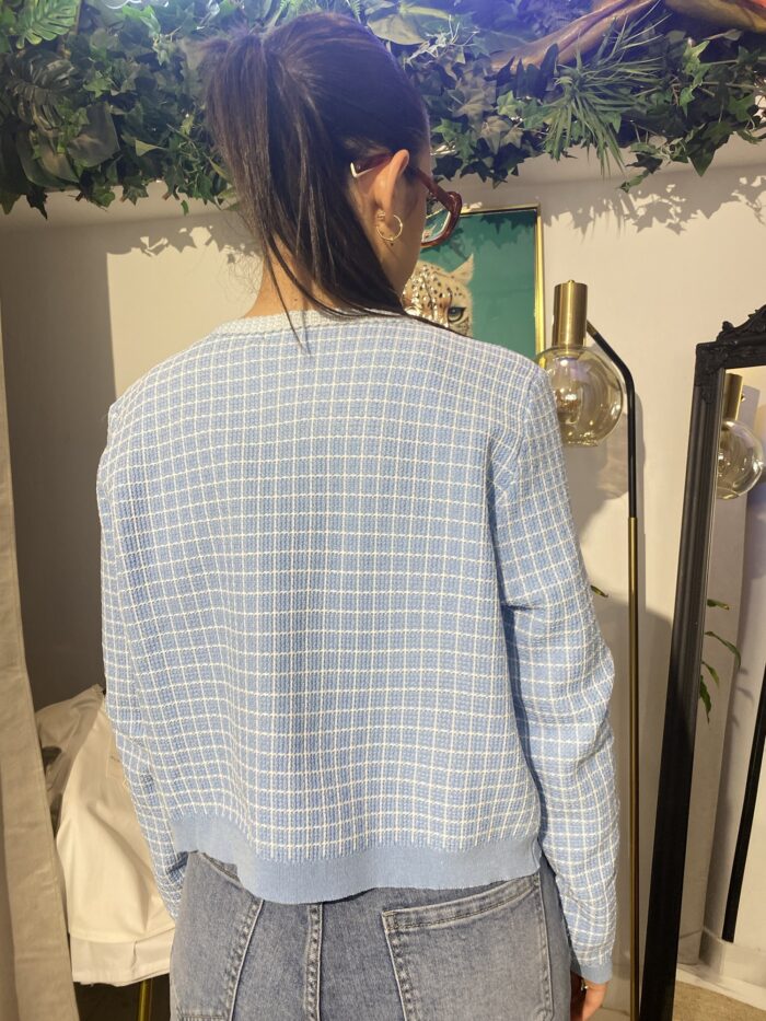Chaqueta corta punto conjunto top - Imagen 5