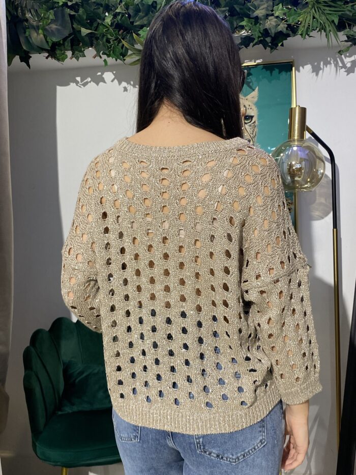 Jersey corto oversize lurex - Imagen 3