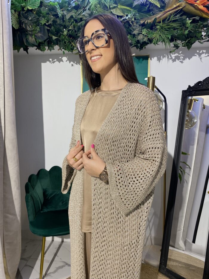 Chaqueta lurex larga calada - Imagen 3