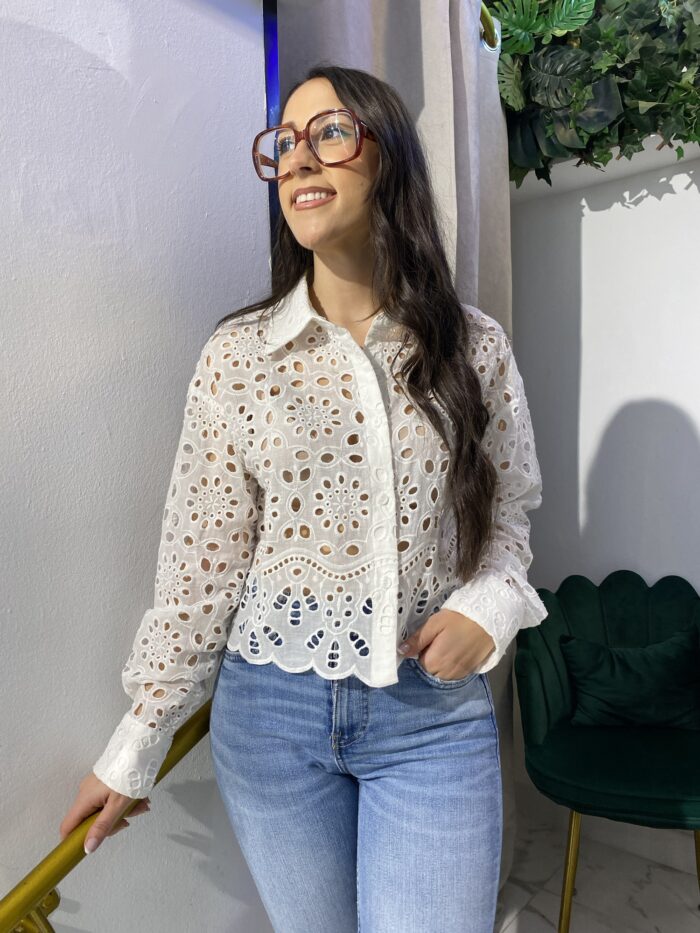 Camisa attentif corta bordados - Imagen 4