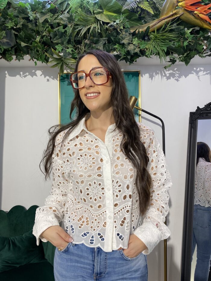 Camisa attentif corta bordados - Imagen 5