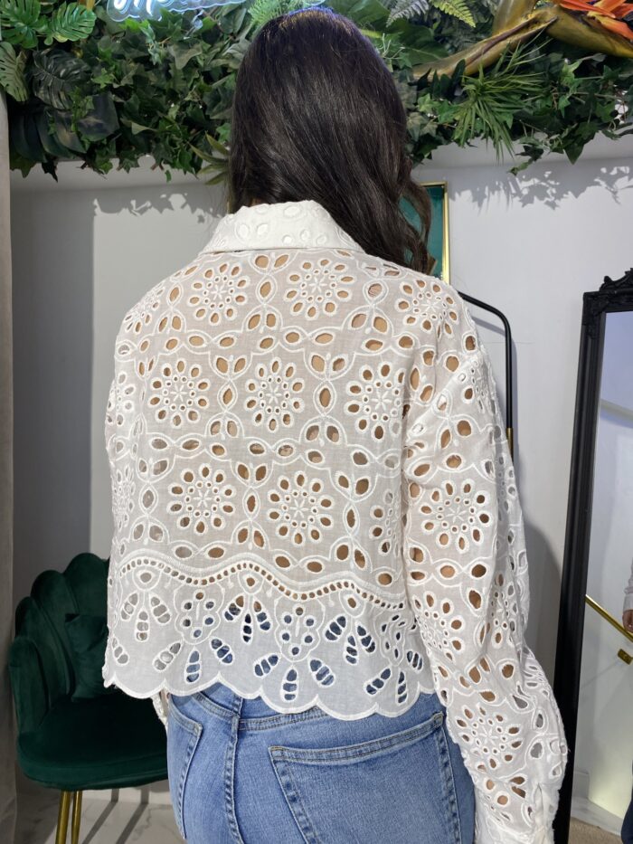 Camisa attentif corta bordados - Imagen 7