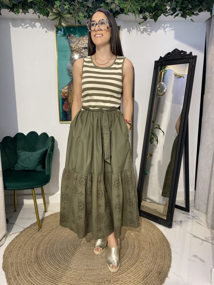 Vestido combi marinero bajo encaje - Imagen 3