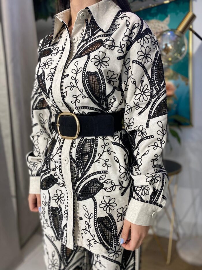 Camisa conjunto bordada oversize - Imagen 5