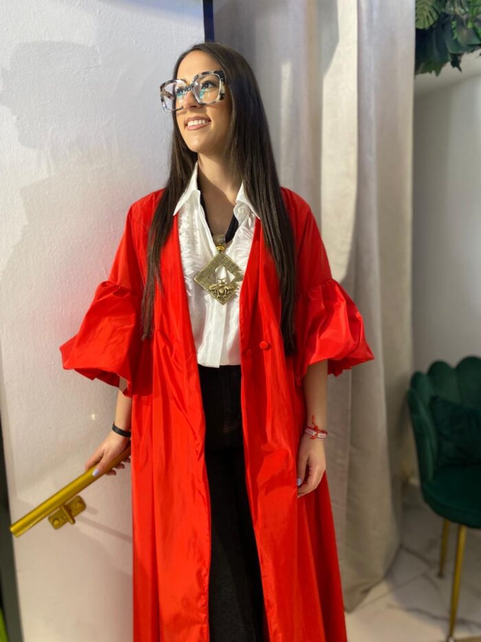 Gabardina cruzada manga globo - Imagen 4