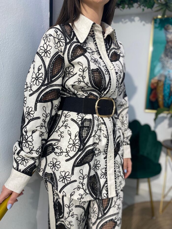 Camisa conjunto bordada oversize - Imagen 6