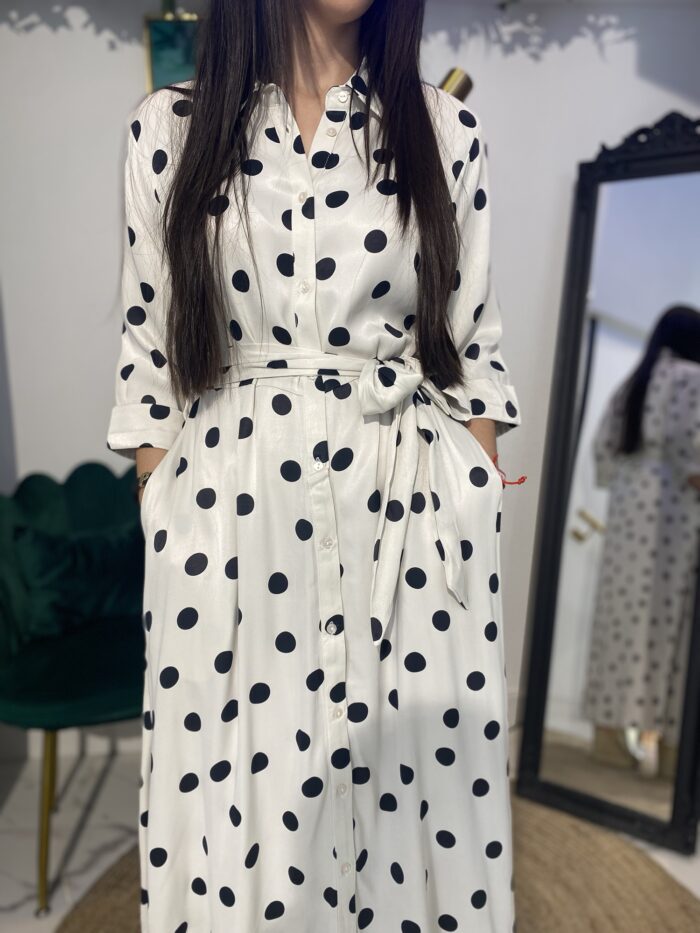 Vestido camisero lunares - Imagen 3