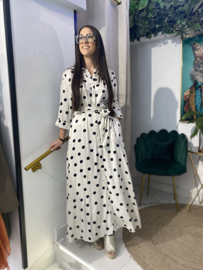 Vestido camisero lunares - Imagen 4