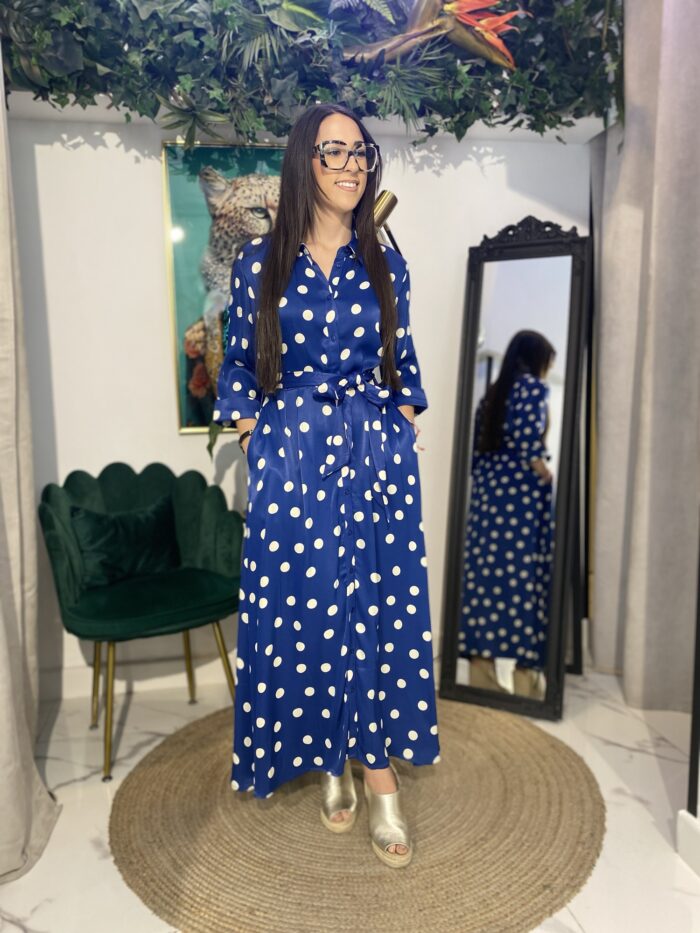 Vestido camisero lunares - Imagen 8