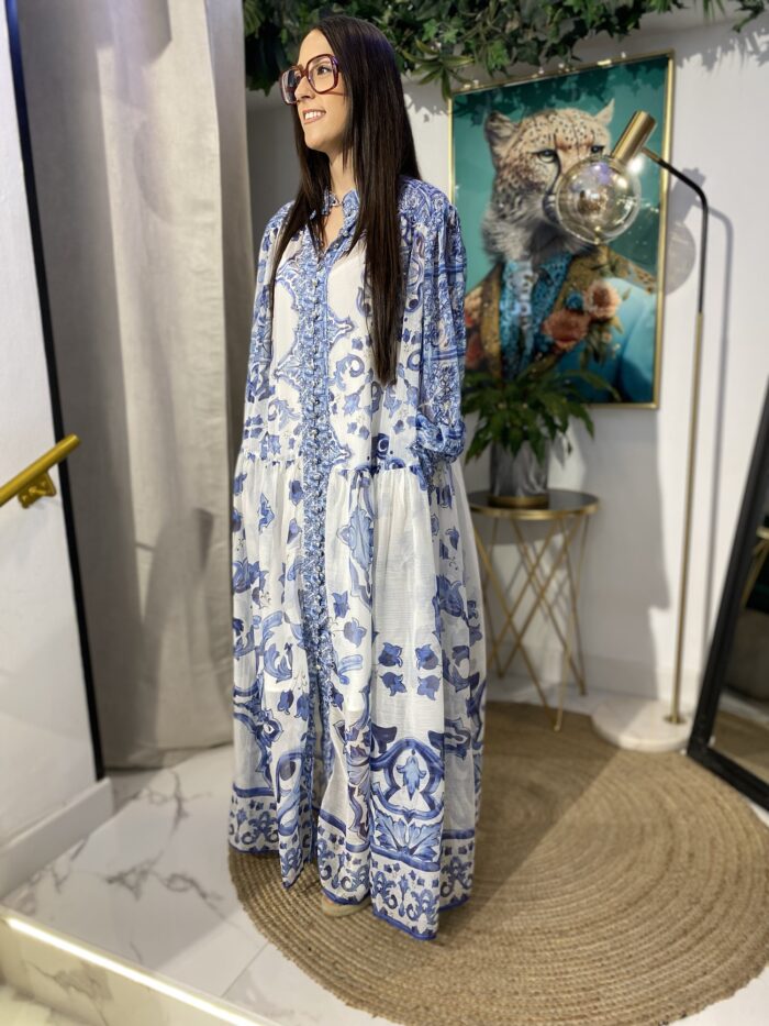 Vestido camisero largo dolce vita - Imagen 3