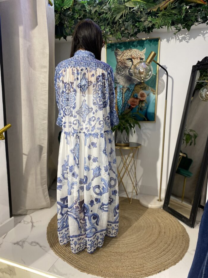 Vestido camisero largo dolce vita - Imagen 5