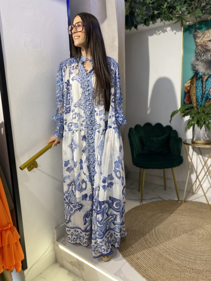 Vestido camisero largo dolce vita - Imagen 2