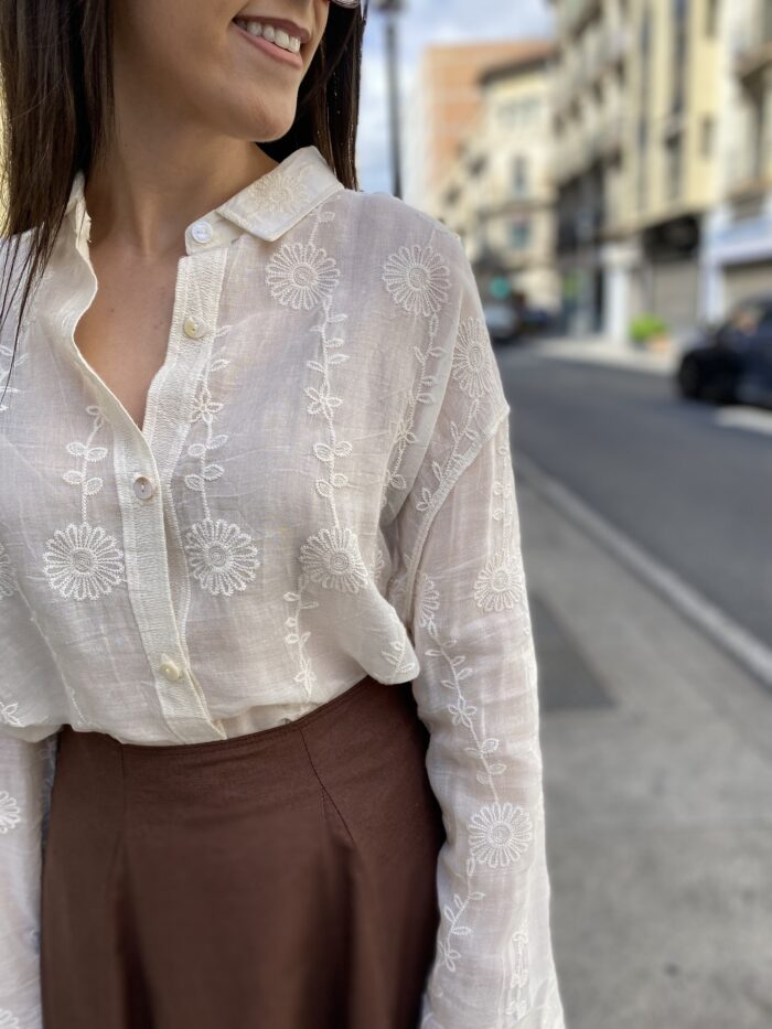 Camisa algodón bordada - Imagen 2