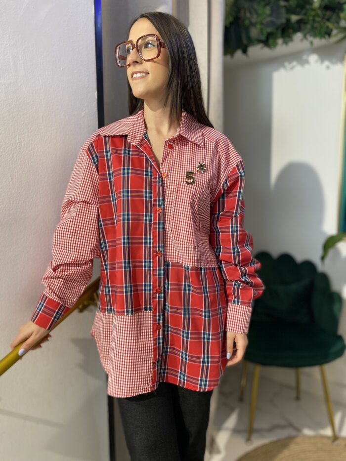 Camisa cuadro vichy rosa pink