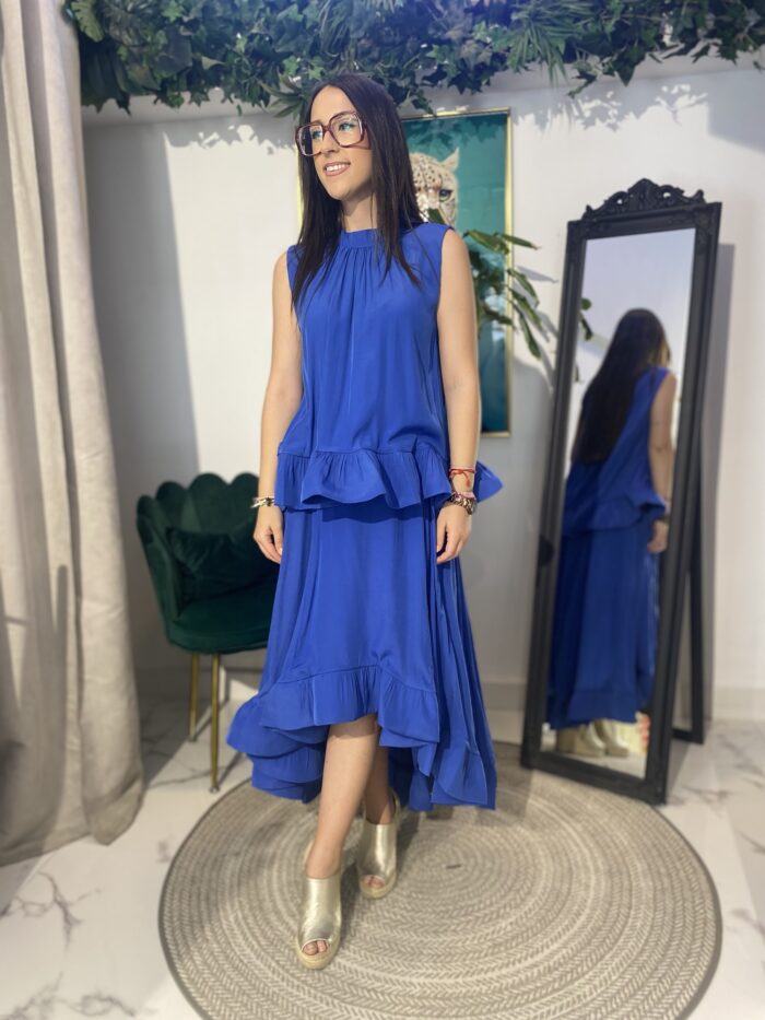Conjunto falda top bajo volante