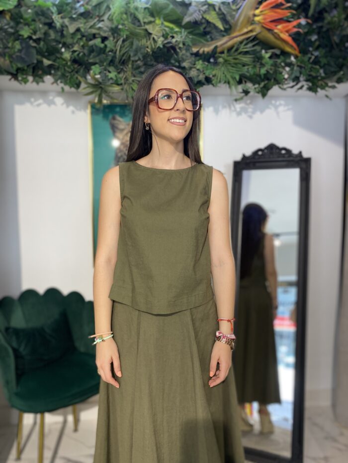Top falda lino