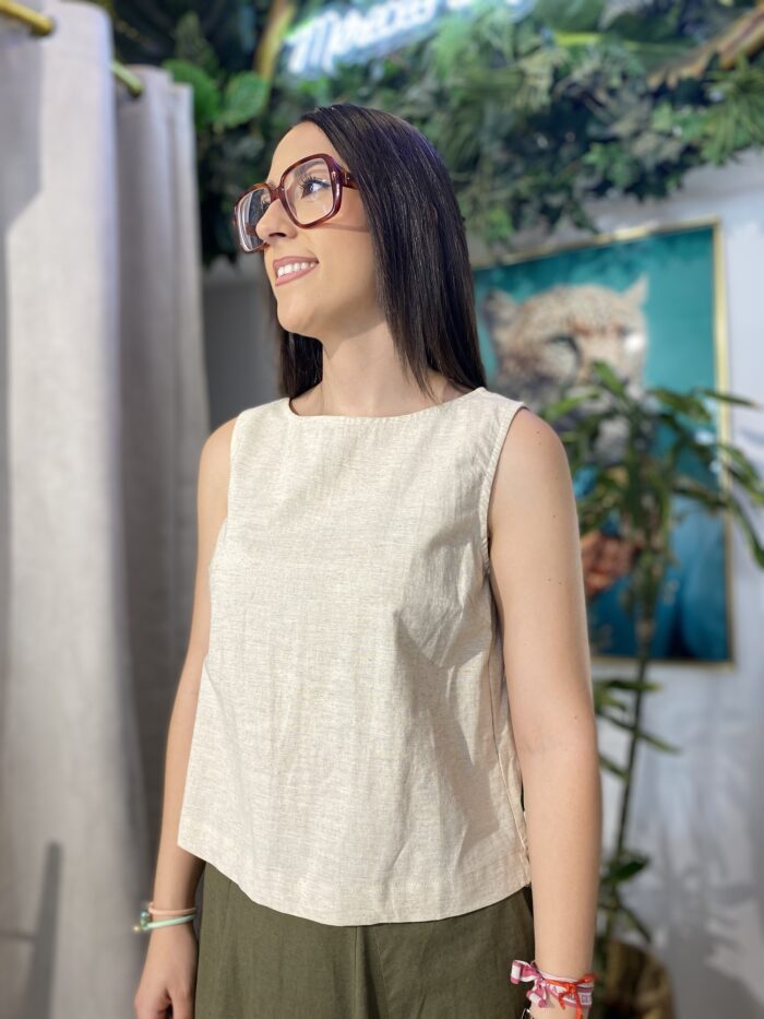 Top falda lino - Imagen 7