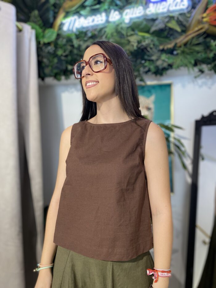 Top falda lino - Imagen 4