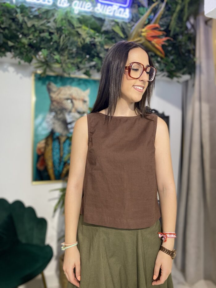 Top falda lino - Imagen 5
