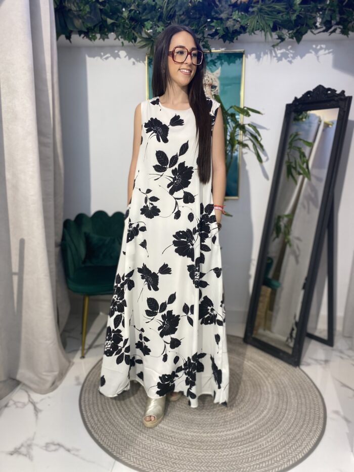 vestido gasa estampado espalda cruzada - Imagen 10